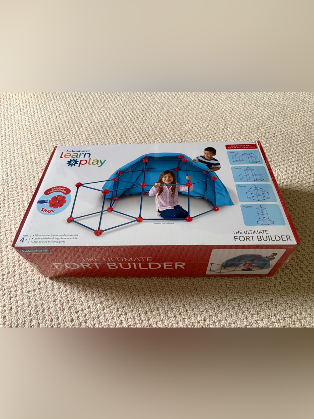NIB Lakeshore Learn & Play Ultimate Fort Builder - Blue